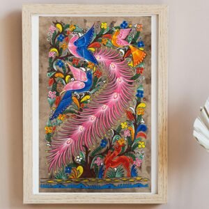 Bird painting painted on amate paper, original amate paintings in Mexican art, acrylic painting / Mexican painting authentic artisans