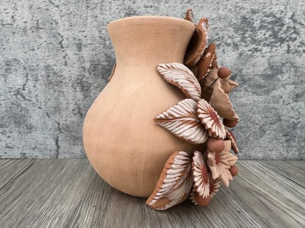 Filigrana Clay Vase Artistic From Oaxaca México By Artisans Handmade Crafts, Home Decor Folk Art, Dry Flower Pastillaje Technique Collectors - Image 2