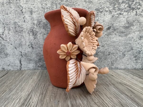 Filigrana Clay Mini Chimney, Candle Holder Artistic  Oaxaca México By Artisans Handmade Crafts, Home Decor Folk Art,  Pastillaje Technique - Image 2