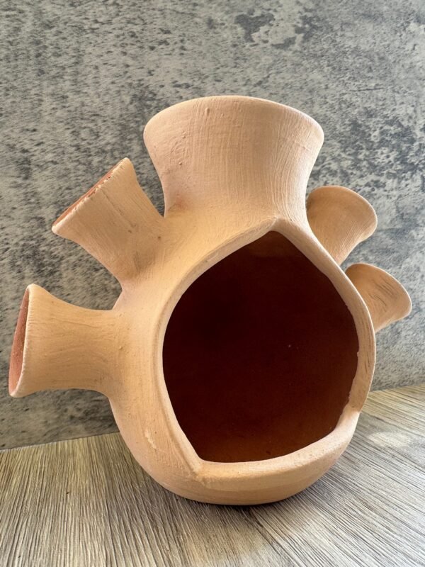 Filigrana Clay Mini Chimney, Candle Holder Artistic  Oaxaca México By Artisans Handmade Crafts, Home Decor Folk Art,  Pastillaje Technique - Image 2