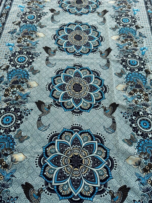 Bed Cover Throw Quilt Hummingbird Mandala Mexican Style Handmade. Soft, Colorful And Warm Blanket For Winter - Image 2