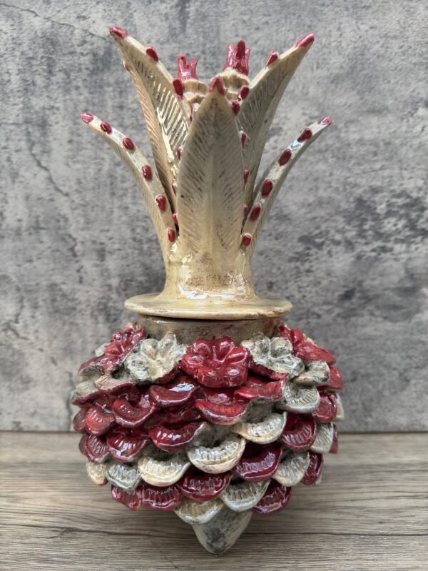 Mexican pottery, Pineapple decor, Mexican decoration, Pineapple sculpture, Glazed clay pineapple, Pottery from Michoacan - Image 2