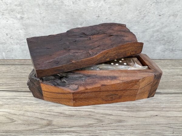 Large Ironwood Domino Game Set Handcarfted From Desert Sonora Mexico Palo Fierro Carved Vintage  Rustic  Home Decor - Image 2