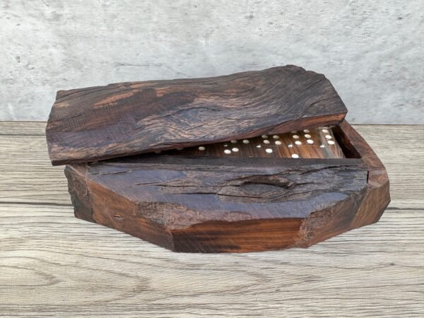 Large Ironwood Domino Game Set Handcarfted From Desert Sonora Mexico Palo Fierro Carved Vintage  Rustic  Home Decor - Image 2