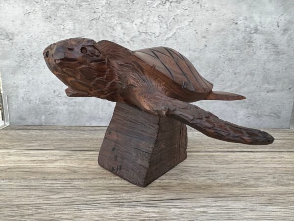 Large Ironwood Sea Turtle Handcarfted Sculpture In 1 Piece From Desert Sonora Mexico Palo Fierro Carved Vintage  Rustic  Home Decor - Image 2