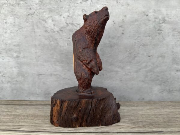 Ironwood Bears Handcarfted Sculpture In 1 Piece  From Desert Sonora Mexico Palo Fierro Carved Vintage And Rustic  Home Decor - Image 2