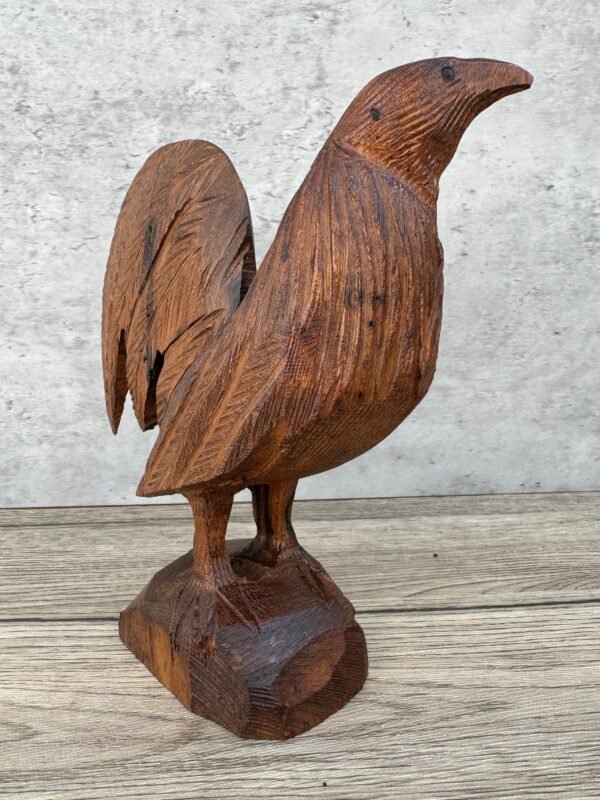 Ironwood Rooster Handcarfted Sculpture In 1 Piece From Desert Sonora Mexico Palo Fierro Carved Vintage  Rustic  Home Decor - Image 2