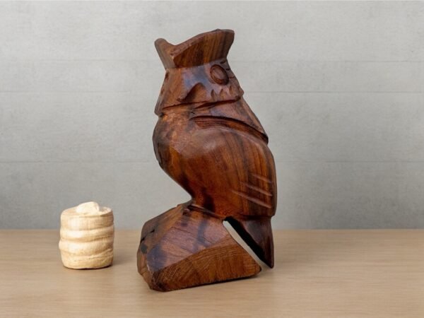Ironwood Owl Handcarfted Sculpture In 1 Piece From Desert Sonora Mexico Palo Fierro Carved Vintage  Rustic  Home Decor