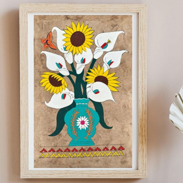 Bird painting painted on amate paper, original amate paintings in Mexican art, acrylic painting / Mexican painting authentic artisans