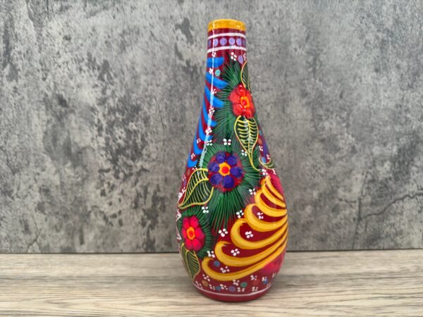 Mini Chimney Incense Burner Made Of Clay Hand Painted Guerrero, Culture Of Mexico Candle Holder For Indoor Home Decor With Vibrant Colors - Image 2