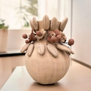 Filigrana Clay Vase Artistic From Oaxaca México By Artisans Handmade Crafts, Home Decor Folk Art, Dry Flower Pastillaje Technique Collectors
