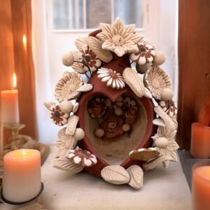 Filigrana Clay Mini Chimney, Candle Holder Artistic  Oaxaca México By Artisans Handmade Crafts, Home Decor Folk Art,  Pastillaje Technique