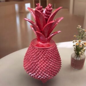 Mexican pottery, Pineapple decor, Mexican decoration, Pineapple sculpture, Glazed clay pineapple, Pottery from Michoacan