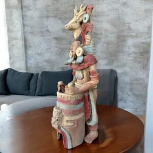 Mesoamerican Priest Handcraft Mexican Culture Home Decor Prehispanic Vintage Rustic Clay  Antique Ancrestral Figurines Interior Exterior
