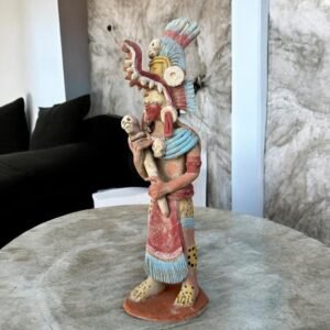 Mesoamerican Warrior Sculpture Home Decor Prehispanic Vintage Rustic Clay  Antique Ancrestral Figurines Interior Exterior