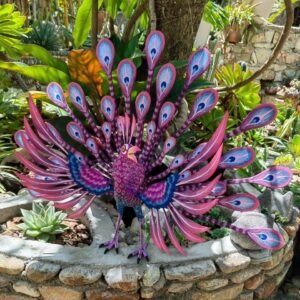 Peacock Bird Statue Mexican Art Alebrije Sculpture, Wooden Peacock  Decoration Figure, Made Of Wood And Carved By Hand ASK FOR CUSTOMIZE