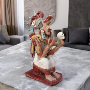 Priest of Death Sculpture Home Decor Prehispanic Vintage Rustic Clay  Antique Ancrestral Figurines Interior Exterior