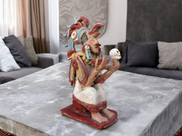 Priest of Death Sculpture Home Decor Prehispanic Vintage Rustic Clay  Antique Ancrestral Figurines Interior Exterior