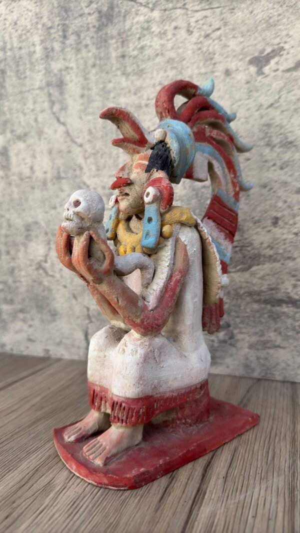 Priest of Death Sculpture Home Decor Prehispanic Vintage Rustic Clay  Antique Ancrestral Figurines Interior Exterior - Image 2