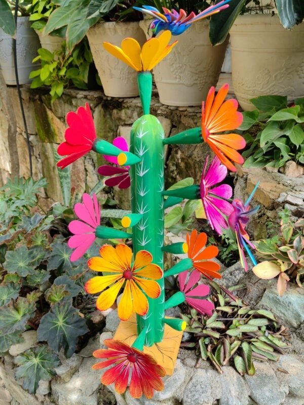 Cactus Hummingbird Statue Mexican Folk Art Alebrije Sculpture, Wooden Mexican Decoration Figure, Made Of Wood And Carved  ASK FOR CUSTOMIZE