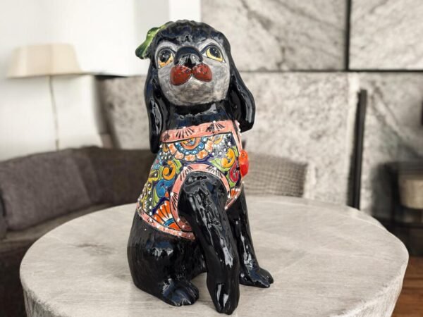 Talavera French Poddle, Ceramic dog, Talavera pottery, Mexican pottery, French Poddle statue, Dog sculpture