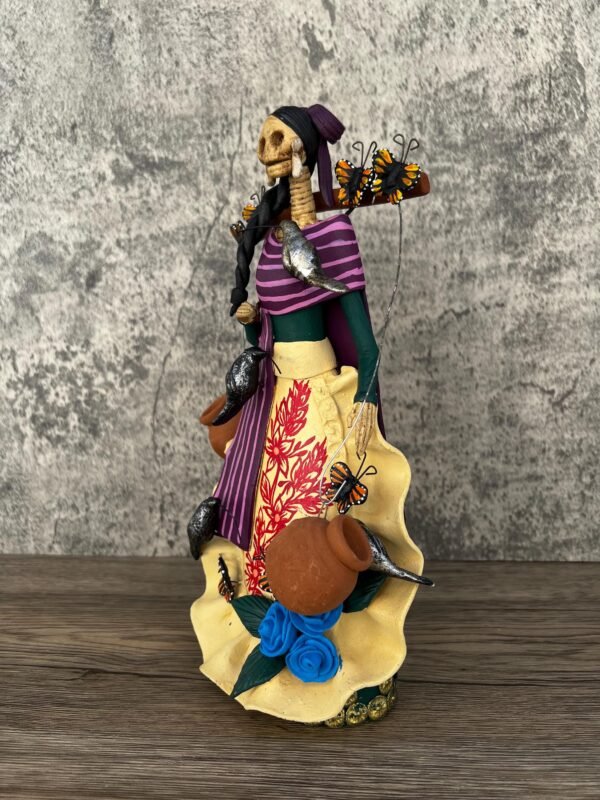 10.5” Catrina, Frida Kahlo Doll, Day of the dead, Human skeleton, Mexican decorations, Sugar skull - Image 2