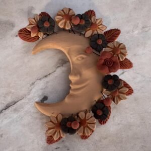 Filigrana Clay Moon Wall Hanging Ornament Artistic  Oaxaca México By Artisans Handmade Crafts, Home Decor Folk Art,  Pastillaje Technique