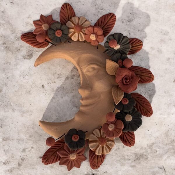 Filigrana Clay Moon Wall Hanging Ornament Artistic  Oaxaca México By Artisans Handmade Crafts, Home Decor Folk Art,  Pastillaje Technique