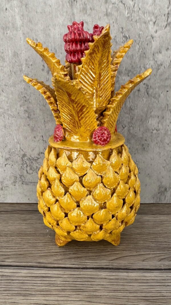 Mexican pottery, Pineapple decor, Mexican decoration, Pineapple sculpture, Glazed clay pineapple, Pottery from Michoacan - Image 2