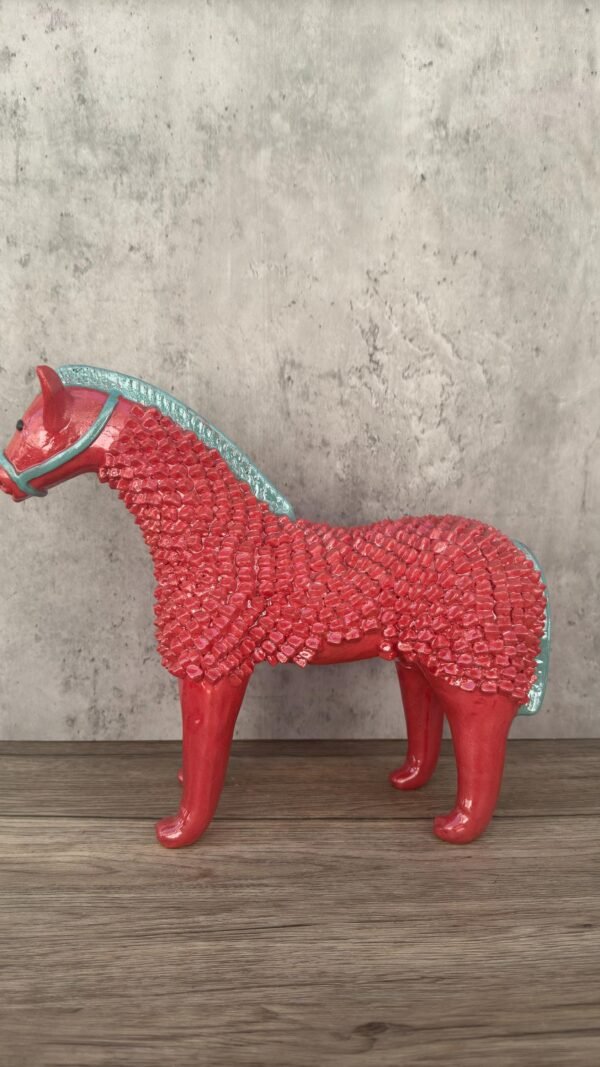 Michoacan Horse Glazed, Home Decoration, Made Of Clay Original Craftsman Mexican Culture, Glazed Clay Sculpture, Pottery From Michoacan - Image 2