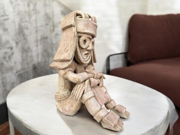 Chac Mool Mayan Lord Of Storms Handcraft Mexican Culture Home Decor Prehispanic Vintage Rustic Clay Material Antique Ancrestral Figurines