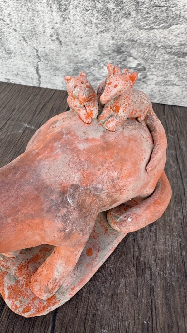 Xoloizcuintle Xolo Ancient Mexico History , Prehispanic Mythology Vintage Rustic Clay Mateial Folk Art Home Decor - Image 2