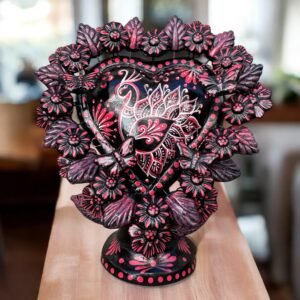 Tree Of Life Michoacán Mexican Decoration, Árbol De La Vida Mexican Heart, Decorative Heart, Heart statue Home Decor Handcrafted