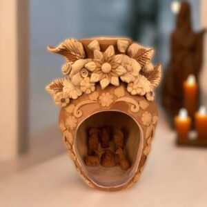 Nacimiento Filigrana Clay Mini Chimney, Candle Holder Day Of Birth Artistic  Oaxaca Artisans Handmade, Home Decor Folk Art,  Pastillaje Art
