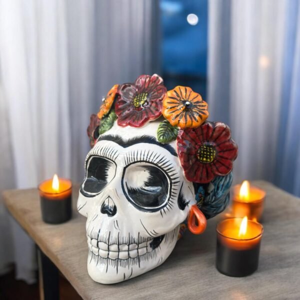 Catrina Handmade Talavera Day of the Dead  Colorful Ceramic Folk Art from Puebla, Mexico Día de los Muertos Skeleton Figurine Wedding Gift