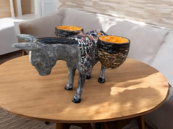 Donkey Pot Planter (2) Talavera  Figurine  Ceramic Pottery Artisan Hand Painted Farmhouse Decor Vibrant Folk Art from Puebla  Decor Burrito