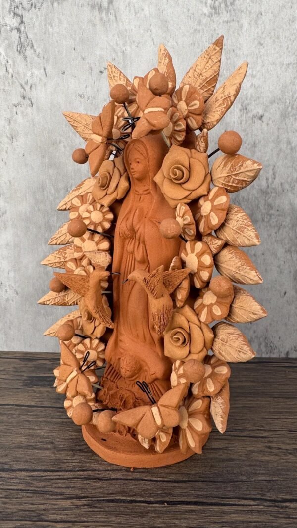 Virgen De Guadalupe Michoacán México, Mary Virgin Home Decoration, Mary Virgin Sculpture, Modern Design Natural Clay Virgencita - Image 2