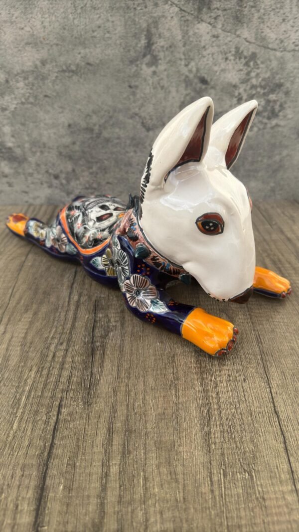Talavera Bull Terrier, Ceramic dog, Talavera pottery, Mexican pottery, Bull Terrier statue, Dog sculpture - Image 2