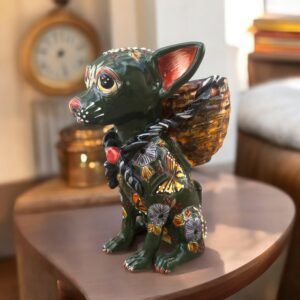 Talavera Chihuahua Pot , Ceramic dog, Talavera pottery, Puebla Mexican Pottery, Chihuahua Statue, Dog Sculpture  Hand Painted By Artisans