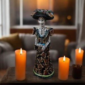Catrina Handmade Talavera Day of the Dead  Colorful Ceramic Folk Art from Puebla, Mexico Día de los Muertos Skeleton Figurine Wedding Gift