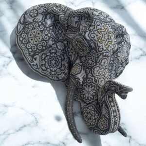 Big Elephant Statue Huichol Sculpture Of Mexican Folk Art,  Wixarika As A Mexican Decorative Figure , Made Of Resin, Beads We “Customize”
