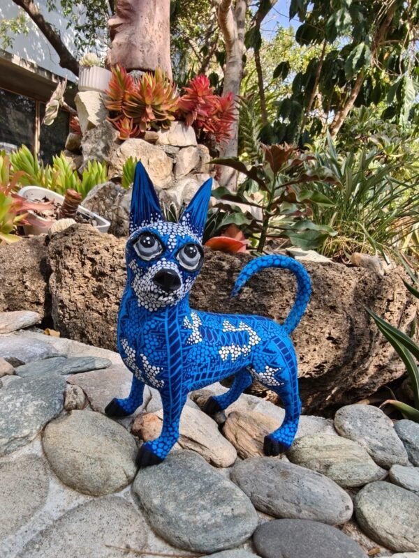 Dog statue Folk Art Alebrije Sculpture, Wooden Chihuahua  Mexican Decoration Pet Figure, Made Of Wood And Carved By Hand ASK FOR CUSTOMIZE