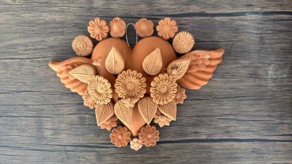 Mexican decoration, Mexican heart, Heart wall hanging, Decorative heart, Rustic heart decor, Heart statue