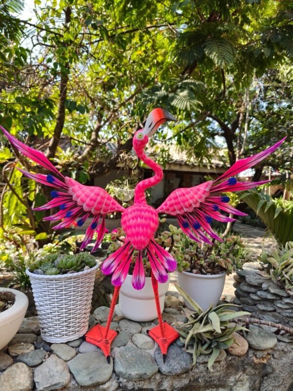 Large Flamenco Bird Statue Mexican Art Alebrije Sculpture, Wooden Heron  Decoration Figure, Made Of Wood And Hand Carved ASK FOR CUSTOMIZE