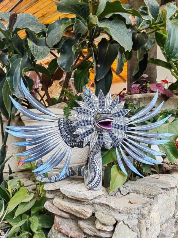 Quetzalcóatl Snake Nahuatl With Wings Statue Mexican Folk Art Alebrije Sculpture, Wooden  Decoration Figurine, Wood Carved  WE CUSTOMIZE