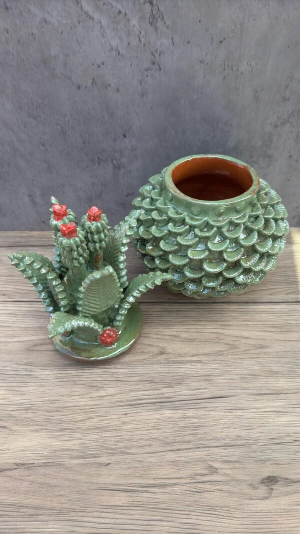 Mexican pottery, Pineapple decor, Mexican decoration, Pineapple sculpture, Glazed clay pineapple, Pottery from Michoacan - Image 4