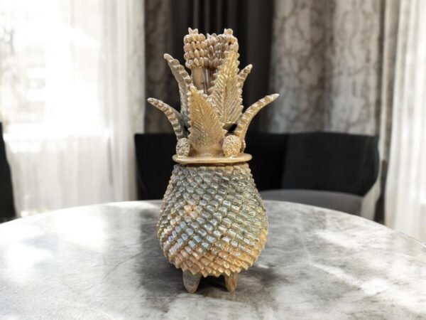 Mexican pottery, Pineapple decor, Mexican decoration, Pineapple sculpture, Glazed clay pineapple, Pottery from Michoacan