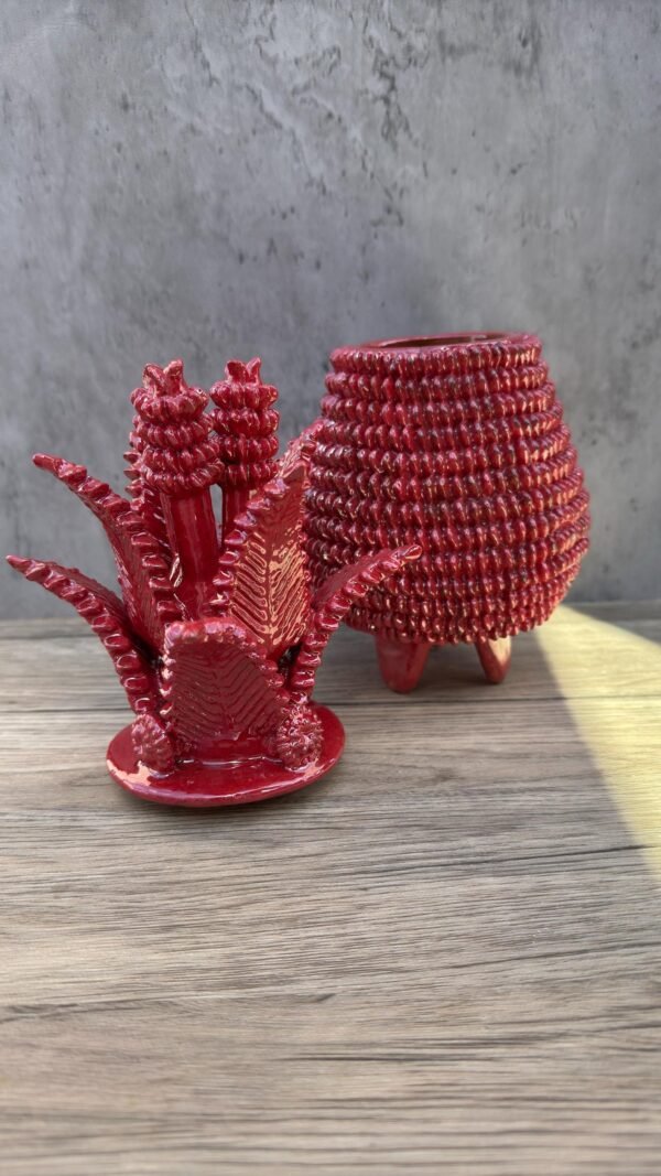 Mexican pottery, Pineapple decor, Mexican decoration, Pineapple sculpture, Glazed clay pineapple, Pottery from Michoacan - Image 3