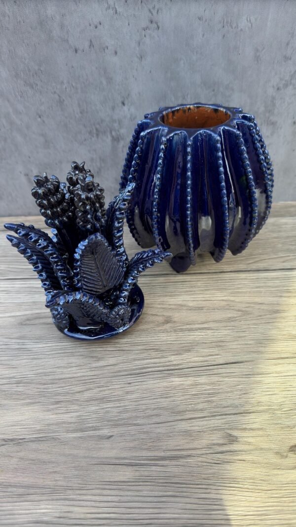 Mexican pottery, Pineapple decor, Mexican decoration, Pineapple sculpture, Glazed clay pineapple, Pottery from Michoacan - Image 4