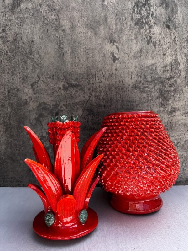 Mexican pottery, Pineapple decor, Mexican decoration, Pineapple sculpture, Glazed clay pineapple, Pottery from Michoacan - Image 3